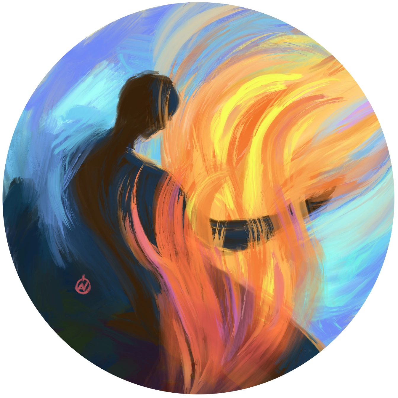 Ілюстрація до Пісні Григорія Сковороди "Ах ти тоска проклята! Ох докучлива печаль!" від Олени Горецької